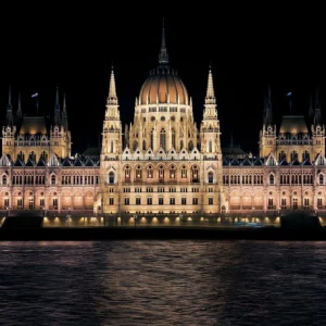 Vista panoramica del parlamento de hungría
