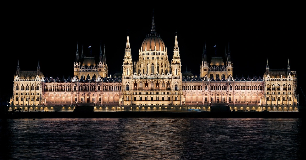 Vista panoramica del parlamento de hungría