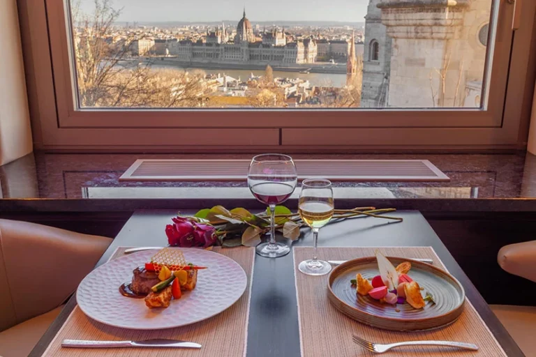 Restaurante en Budapest con vistas al parlamento