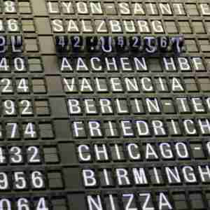 Pantalla vuelos aeropuerto