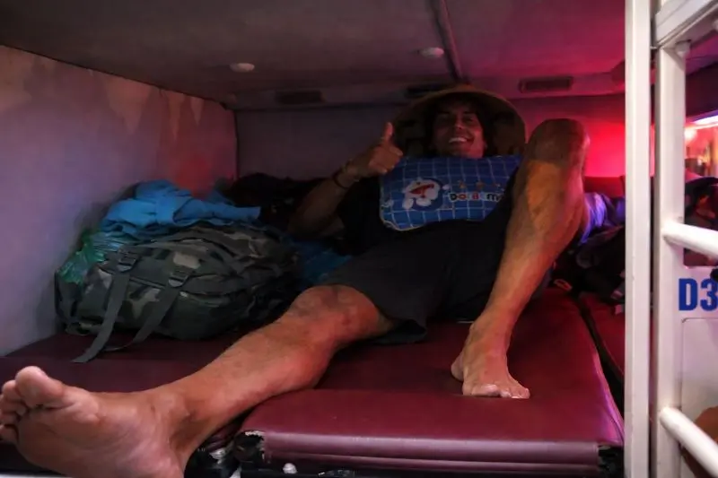 Sleep bus una de las mejores formas de moverte en vietnam en las grandes distancias