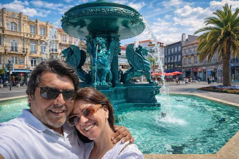 fuente de los leones, una de las cosas que ver en oporto