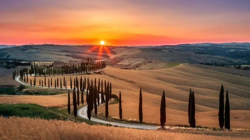 Paisaje de los campos de la Toscana — El Eterno Café