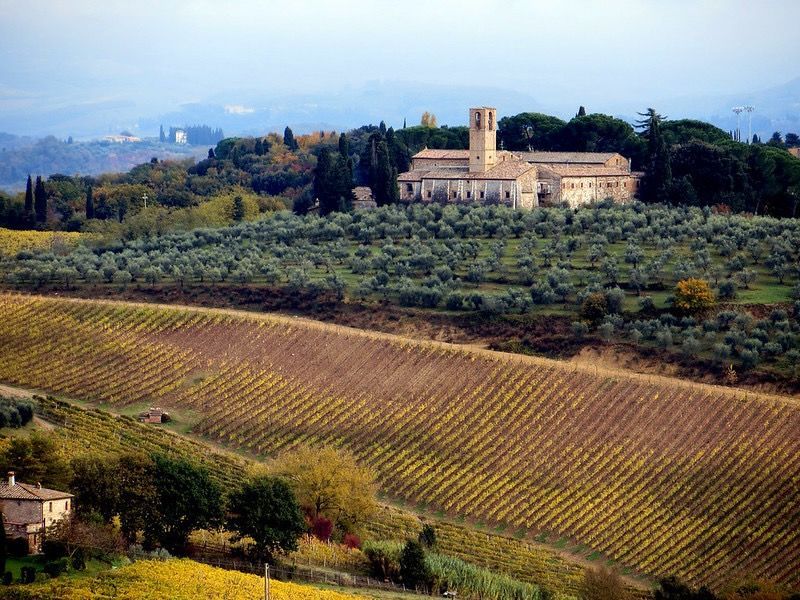 viñedos Chianti otoño colores toscana paisaje