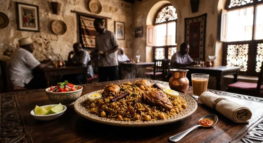 Gastronomía swahili Mombasa: pilau, biryani de mariscos y cocina de la costa de Kenia