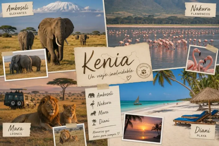 Itinerario Kenia 13 días: ruta de safari y playa por Amboseli, Masai Mara y Diani Beach
