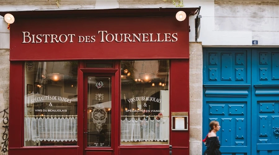 Exterior del bistro des Tournelles de Paris