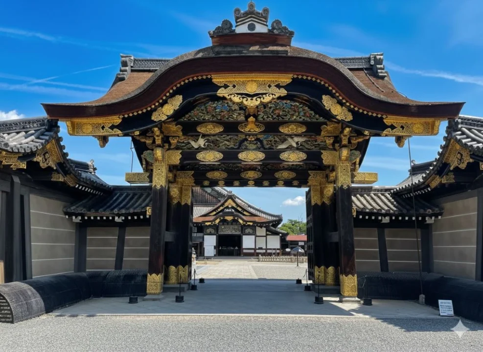 Vista del Castillo Nijo en Kioto, visita imprescindible en un itinerario de 4 días