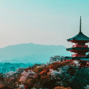 Vista panorámica de Kioto, Japón, ideal para un itinerario de 4 días