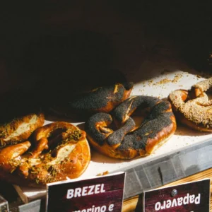 Brezels en panaderia de Berlín