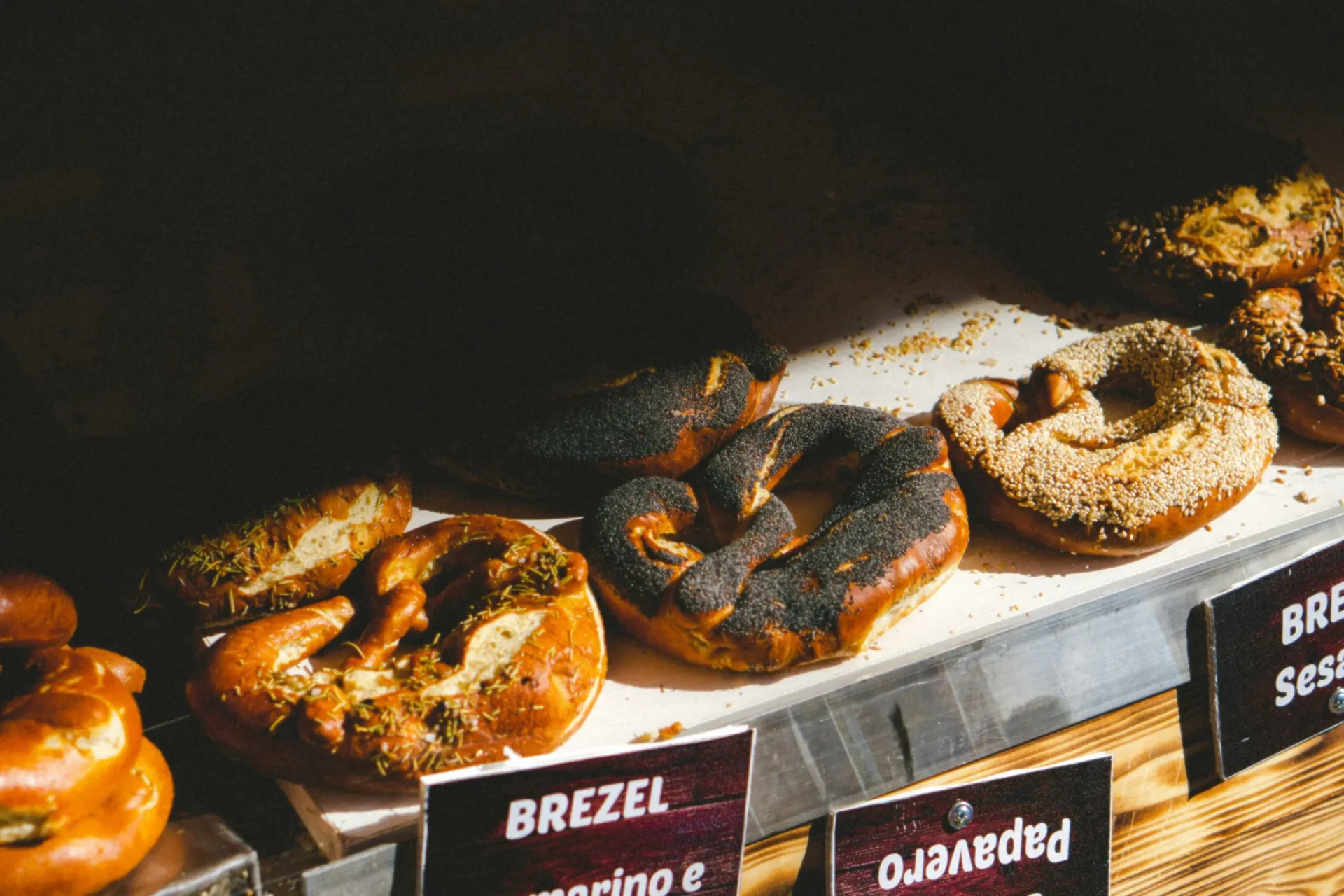 Brezels en panaderia de Berlín