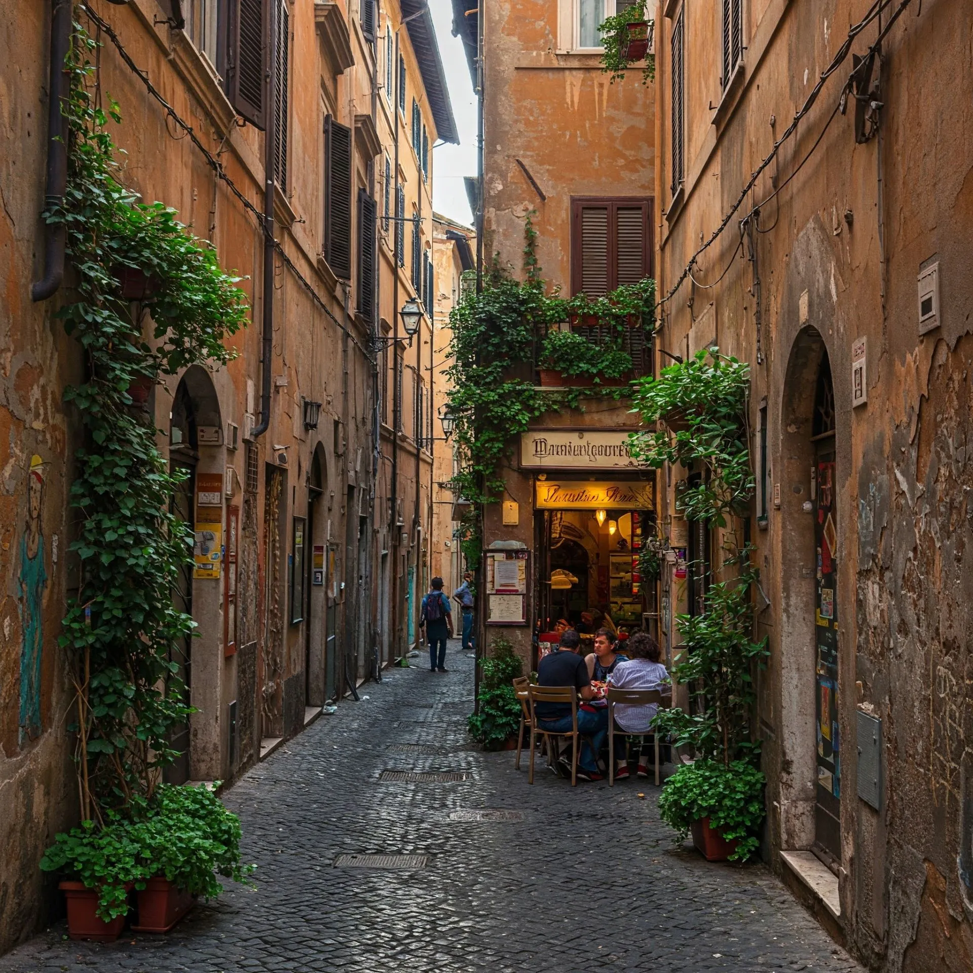 Calle poco turistica de Roma