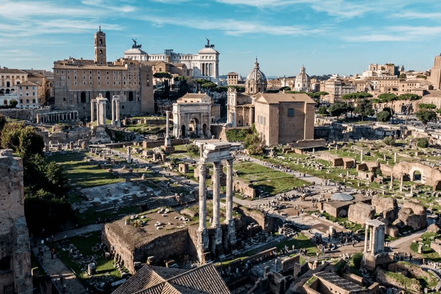 El Foro Romano, en una vista panorámica